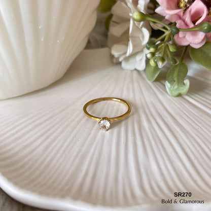 Stone Ring | SR270 | Simple Round Stone