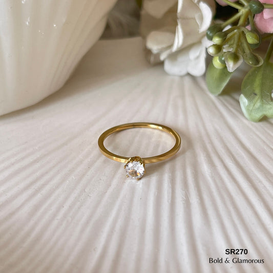 Stone Ring | SR270 | Simple Round Stone