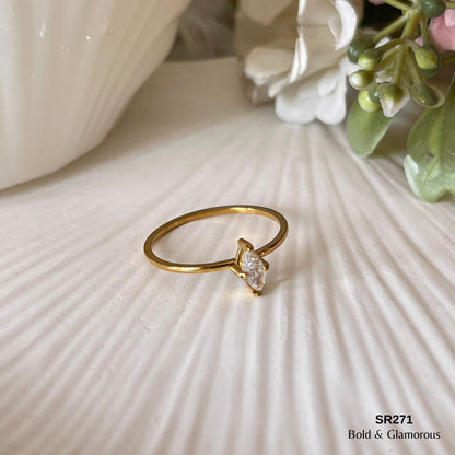 Stone Ring | SR271 | Simple Water Drop