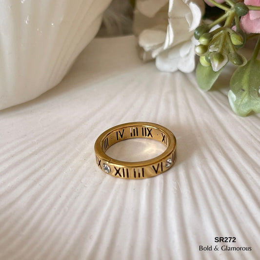 Stone Ring | SR272 | Roman Four Diamond
