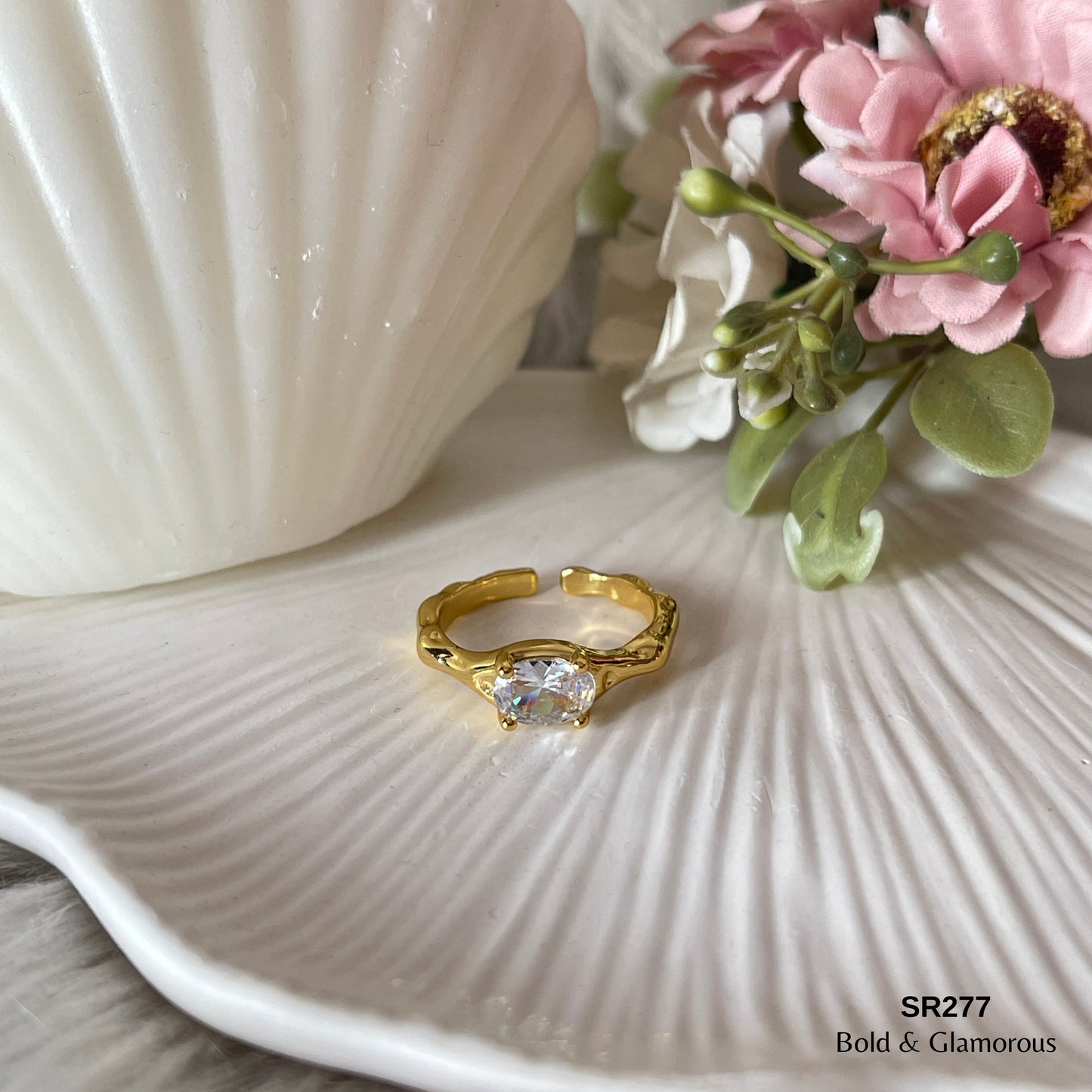Zircon Ring | SR277 | Gold White