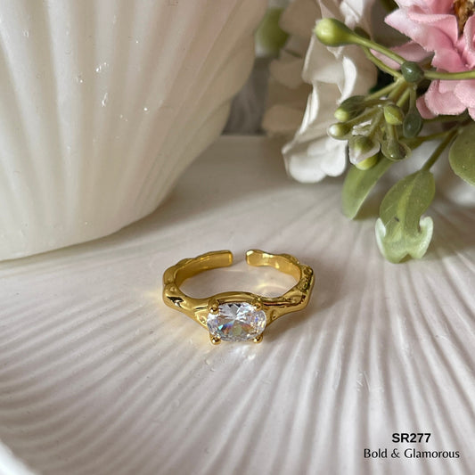 Zircon Ring | SR277 | Gold White