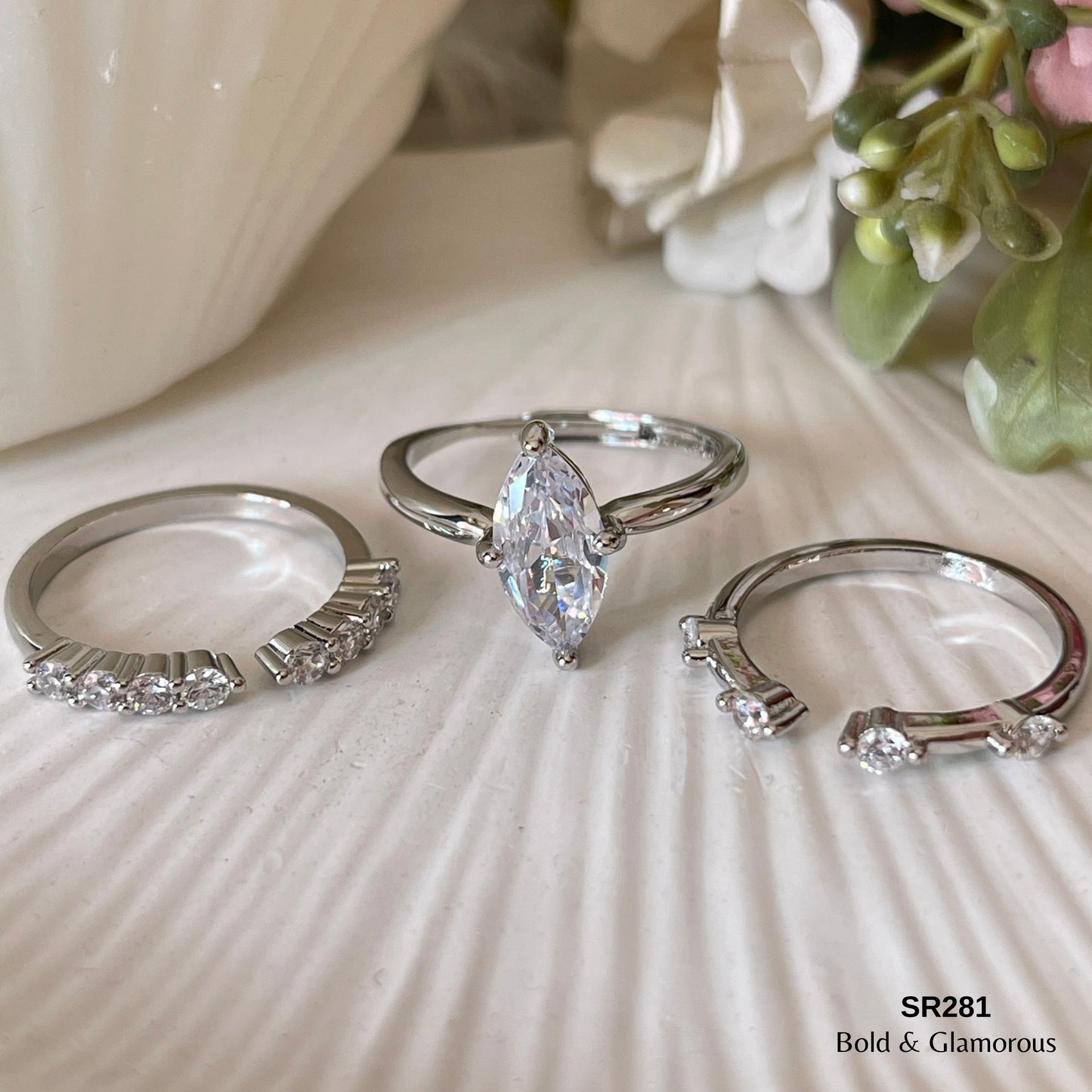 Zircon Ring | SR281 | Three in One Stack