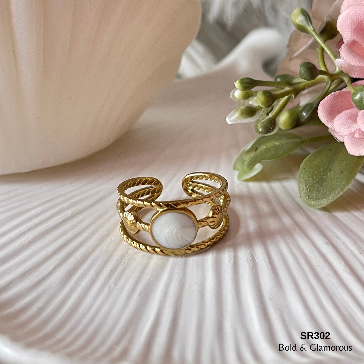 Statement Ring | SR302 | Gold
