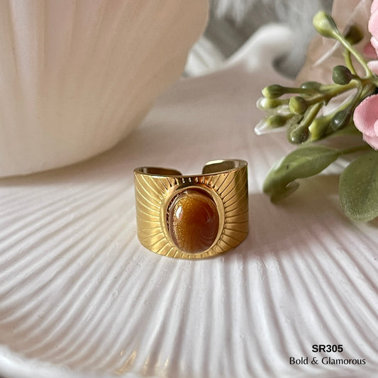 Statement Ring | SR305 | Gold
