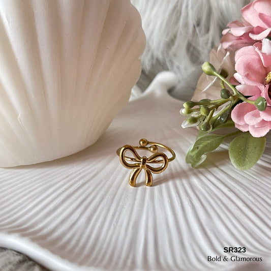 Statement Ring | SR323 | Gold Bow Ring