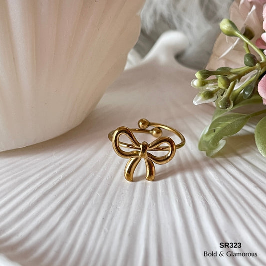 Statement Ring | SR323 | Gold Bow Ring