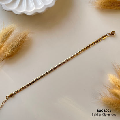 Chain Bracelet | SSCB001 | Mesh Bracelet | Gold