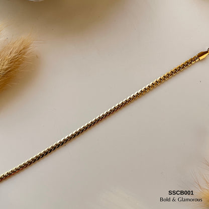 Chain Bracelet | SSCB001 | Mesh Bracelet | Gold