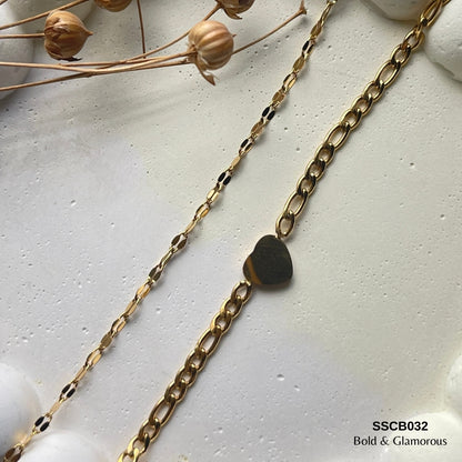 Chain Bracelet | SSCB032 | Layered Heart