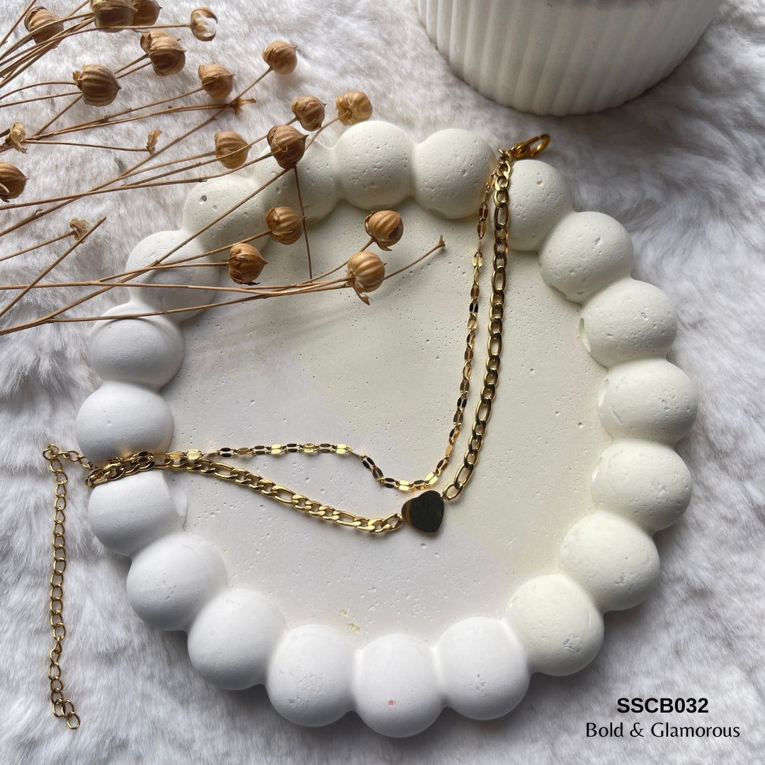 Chain Bracelet | SSCB032 | Layered Heart