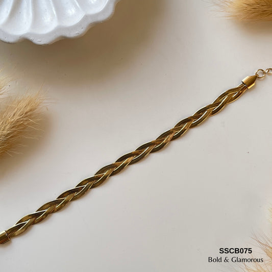 Chain Bracelet | SSCB075 | Twisted Gold