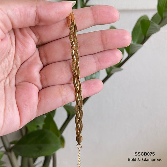 Chain Bracelet | SSCB075 | Twisted Gold