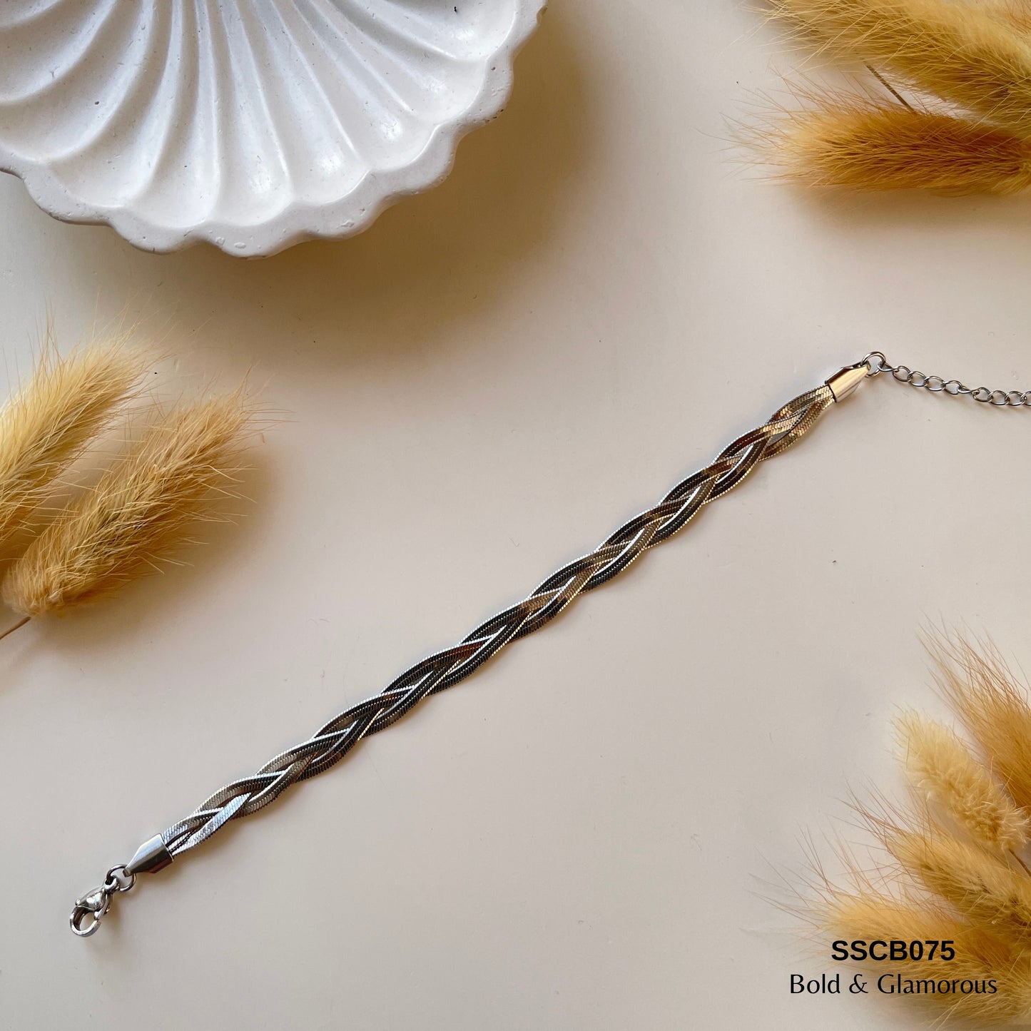 Chain Bracelet | SSCB075 | Twisted Silver