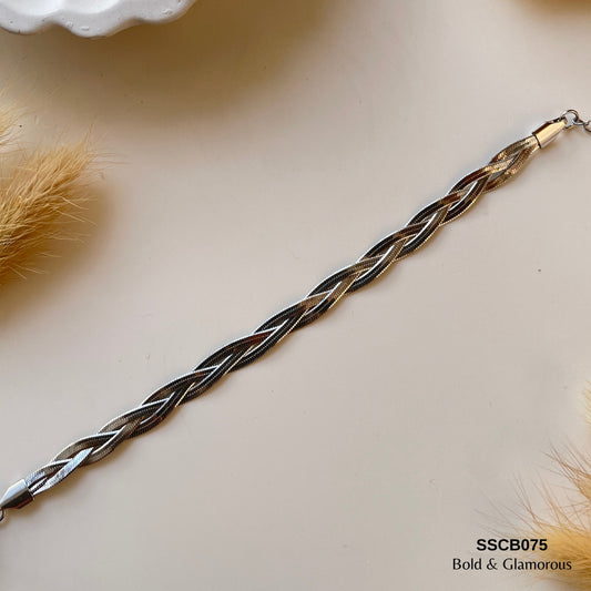 Chain Bracelet | SSCB075 | Twisted Silver