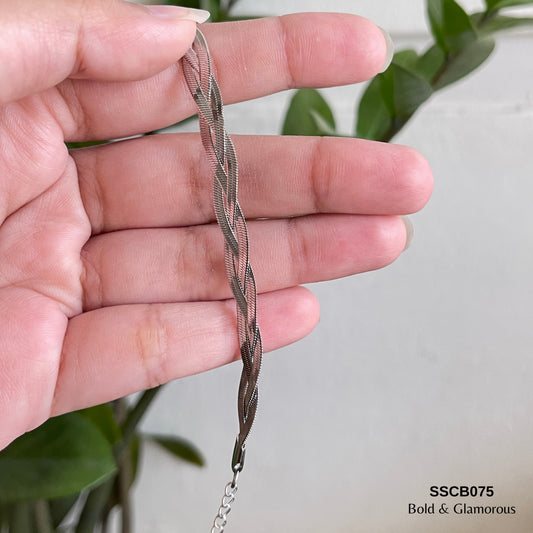 Chain Bracelet | SSCB075 | Twisted Silver