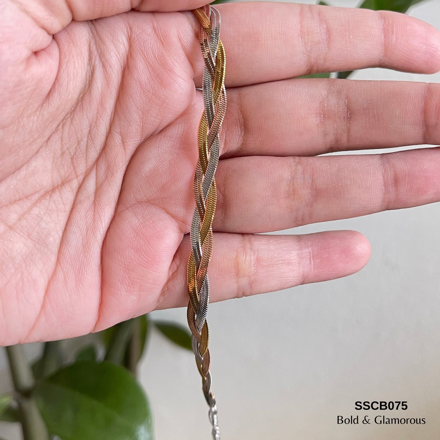 Chain Bracelet | SSCB075 | Twisted Three Color Layer
