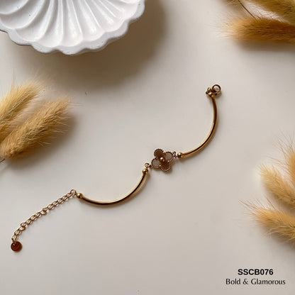 Chain Bracelet | SSCB076 | Four-leaf Clover Gold