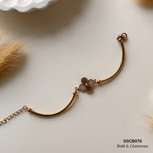 Chain Bracelet | SSCB076 | Four-leaf Clover Gold
