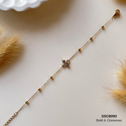 Chain Bracelet | SSCB093 | Four Leaf Diamond