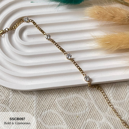 Chain Bracelet | SSCB097 | Four Diamond