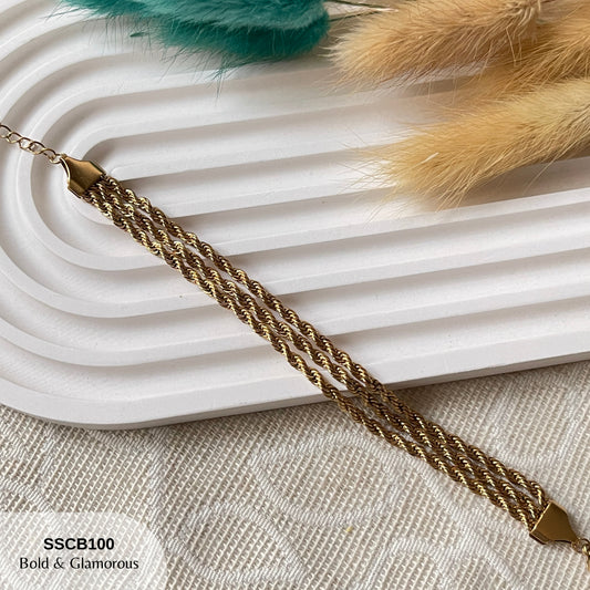 Chain Bracelet | SSCB100 | 3 Layer Twist