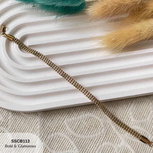Chain Bracelet | SSCB113 | 3 Layer Beads