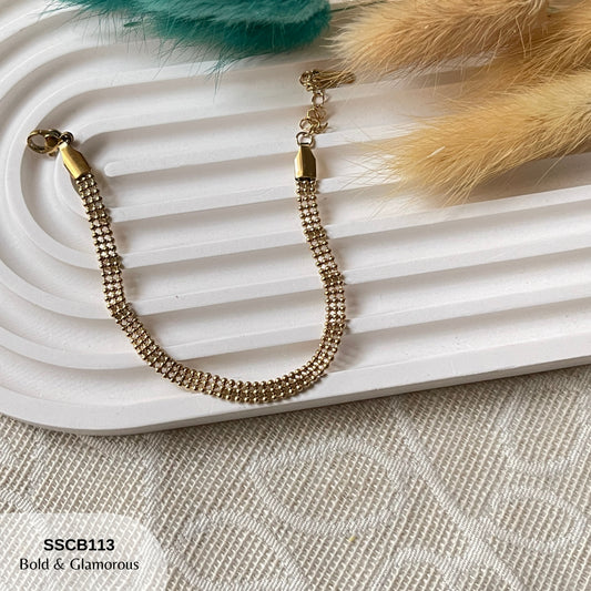Chain Bracelet | SSCB113 | 3 Layer Beads