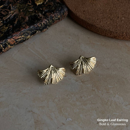 Statement Earring | STE010 | Gingko Leaf Earring