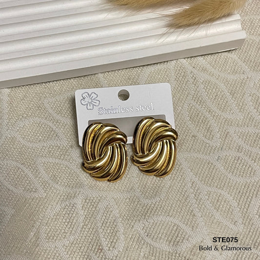 Statement Earring | STE075 | Gold