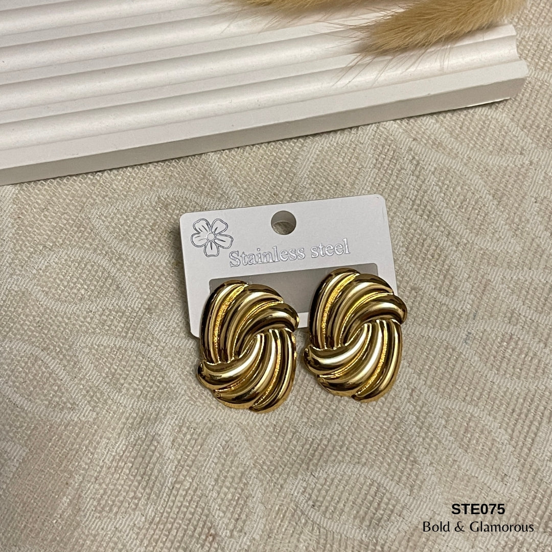 Statement Earring | STE075 | Gold
