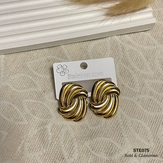 Statement Earring | STE075 | Gold