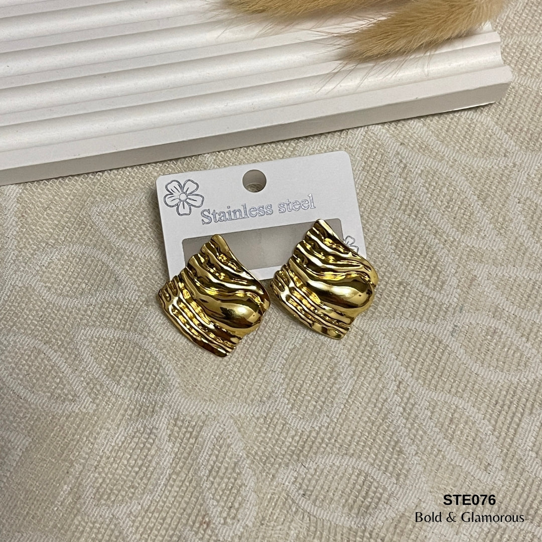 Statement Earring | STE076 | Gold
