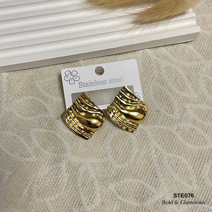 Statement Earring | STE076 | Gold