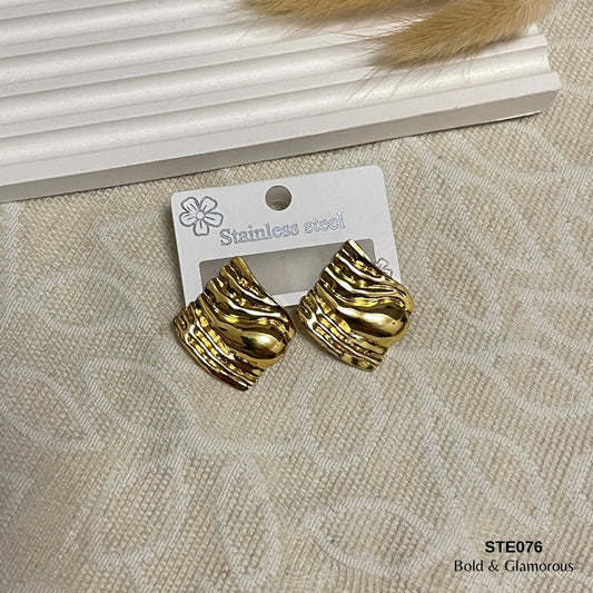 Statement Earring | STE076 | Gold