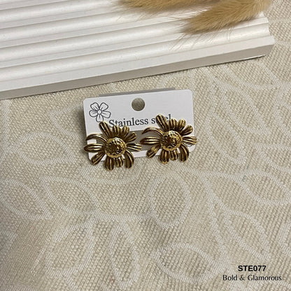 Statement Earring | STE077 | Gold