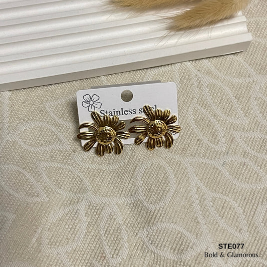 Statement Earring | STE077 | Gold