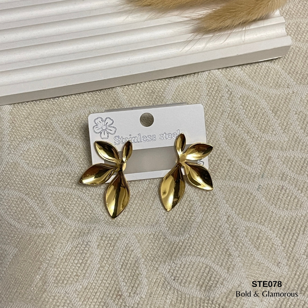 Statement Earring | STE078 | Gold