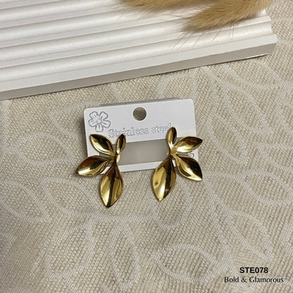 Statement Earring | STE078 | Gold