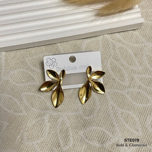 Statement Earring | STE078 | Gold