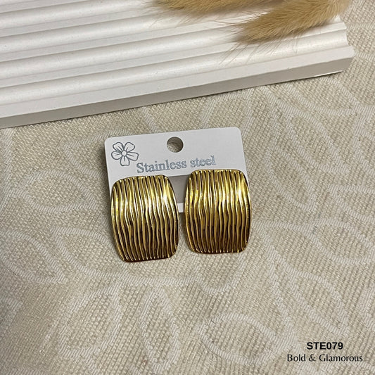 Statement Earring | STE079 | Gold
