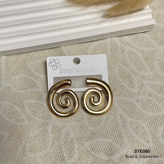 Statement Earring | STE080 | Gold
