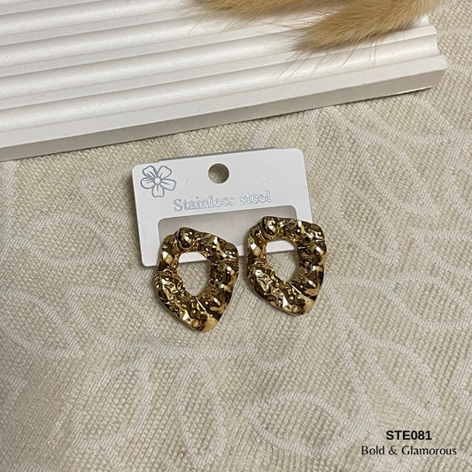 Statement Earring | STE081 | Gold
