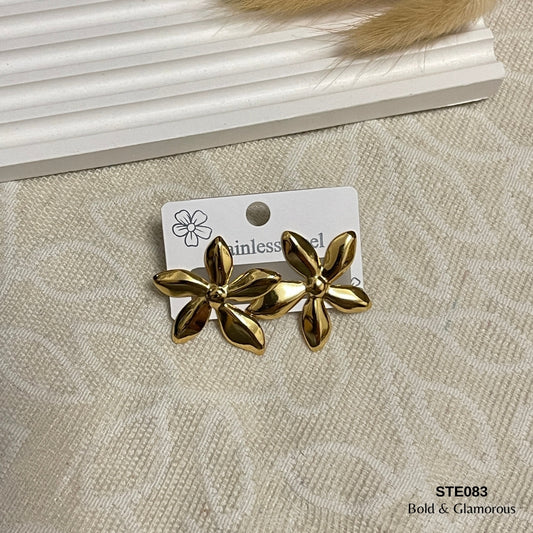 Statement Earring | STE083 | Gold