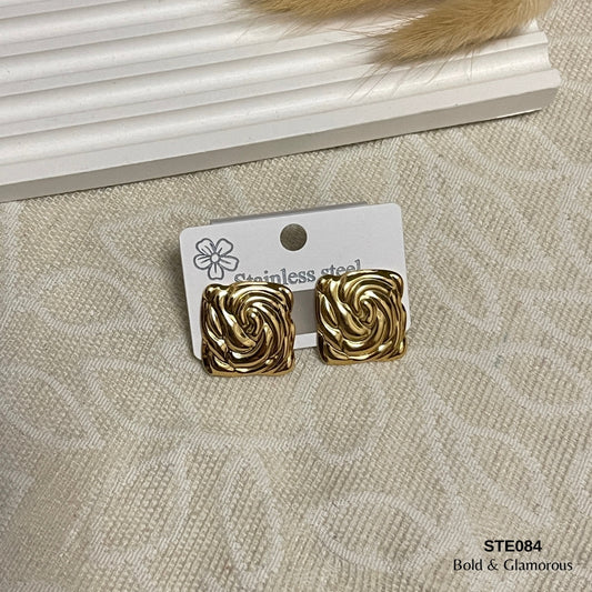 Statement Earring | STE084 | Gold