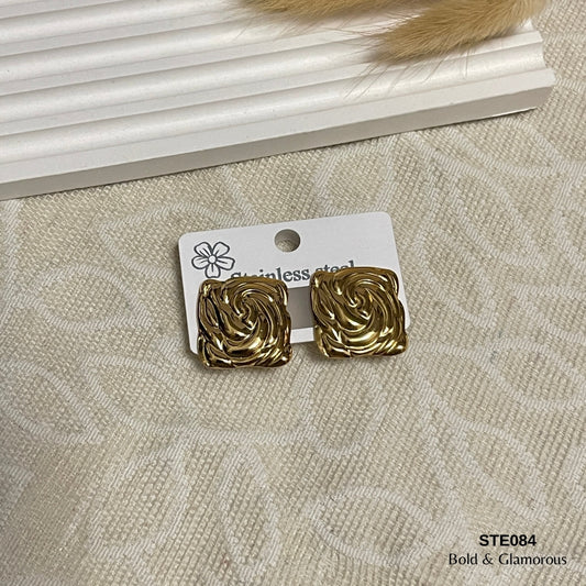 Statement Earring | STE084 | Gold