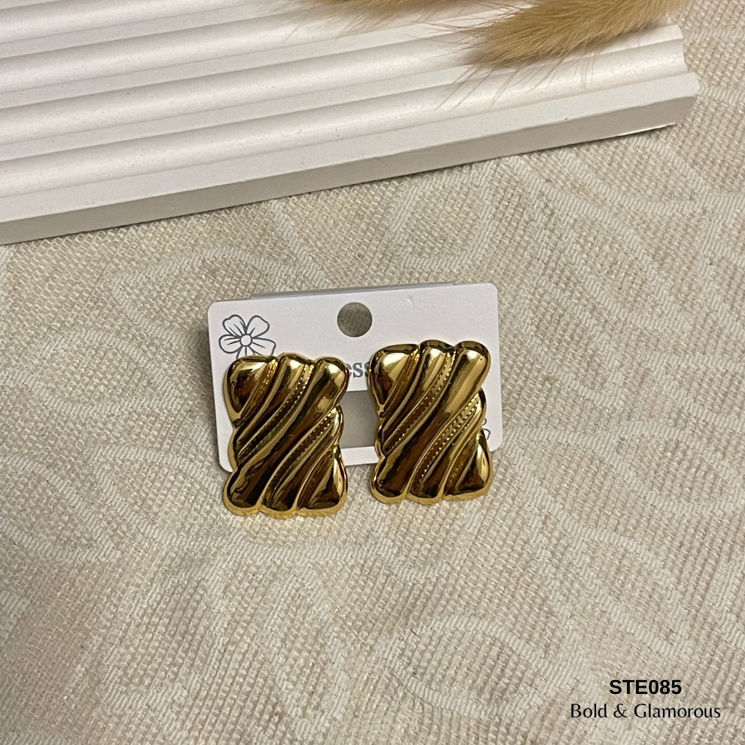 Statement Earring | STE085 | Gold