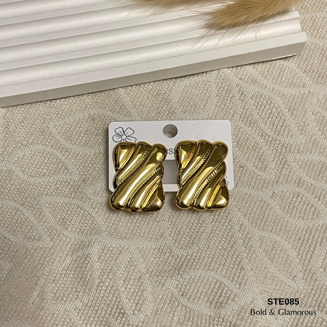 Statement Earring | STE085 | Gold