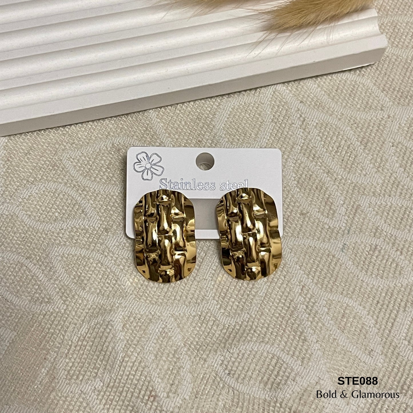 Statement Earring | STE088 | Gold
