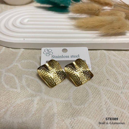Statement Earring | STE089 | Gold